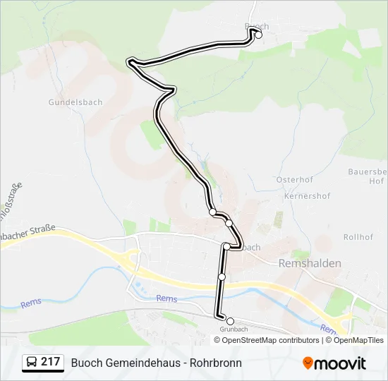 217 Bus Line Map