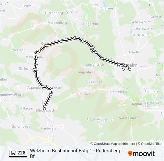 228 Bus Line Map