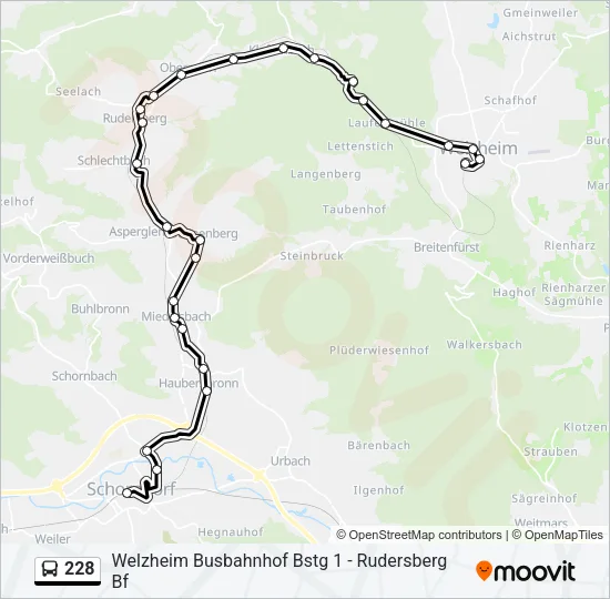 228 Bus Line Map