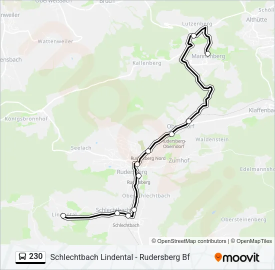230 Bus Line Map
