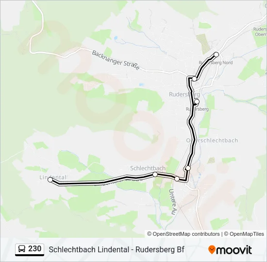 230 Bus Line Map