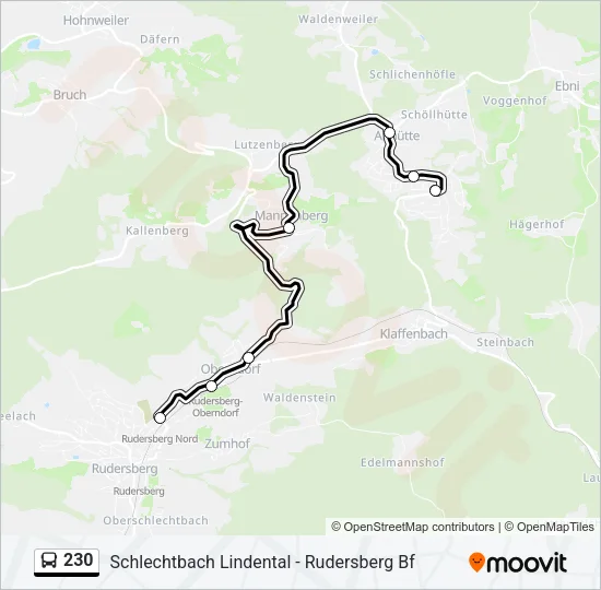 230 Bus Line Map