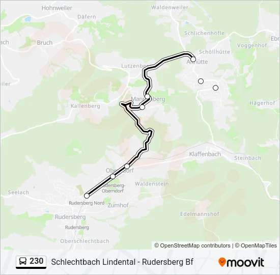 230 Bus Line Map