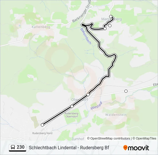 230 Bus Line Map