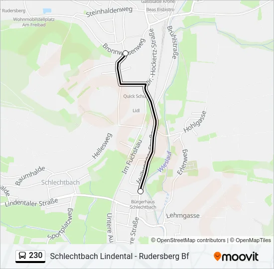 230 Bus Line Map