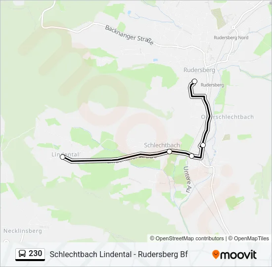 230 Bus Line Map