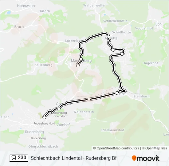 230 Bus Line Map