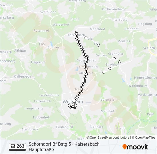 263 Bus Line Map