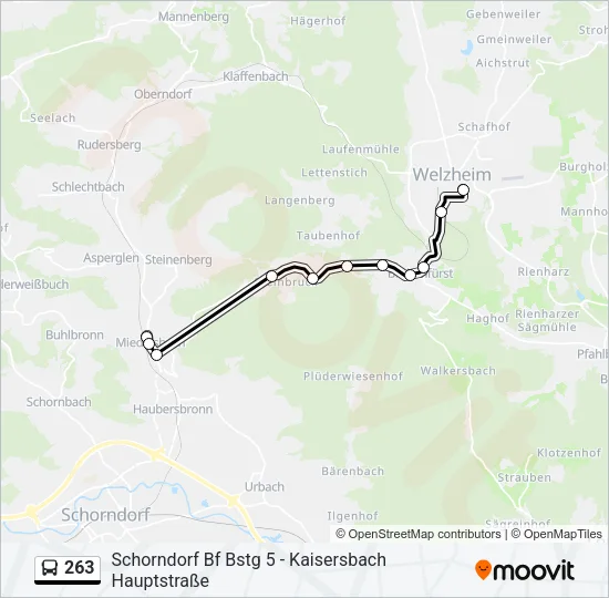 263 Bus Line Map