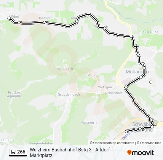 266 Bus Line Map