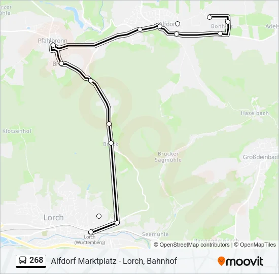 268 Bus Line Map