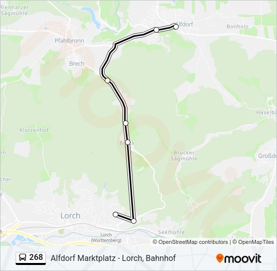 268 Bus Line Map