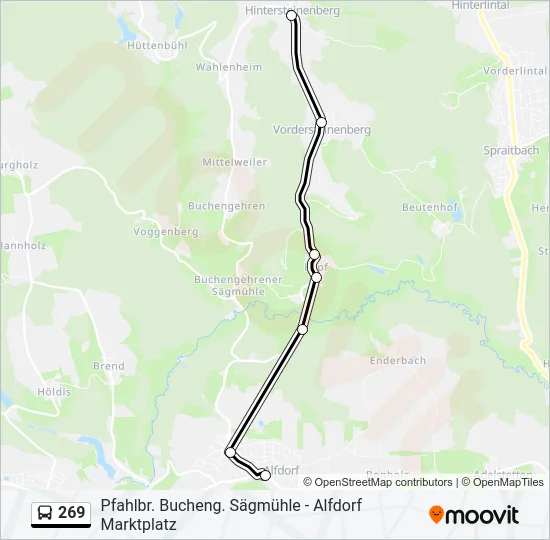 269 Bus Line Map