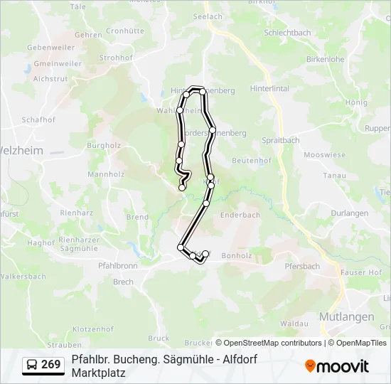 269 Bus Line Map