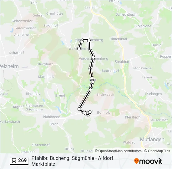 269 Bus Line Map
