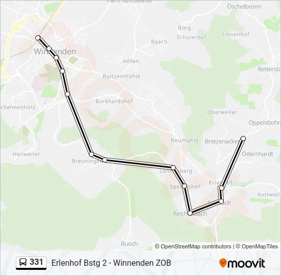 331 Bus Line Map