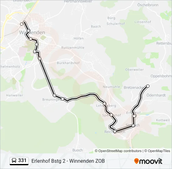 331 Bus Line Map