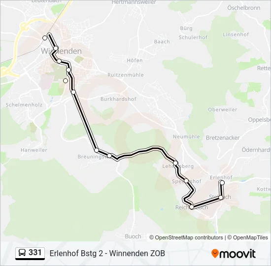 331 Bus Line Map
