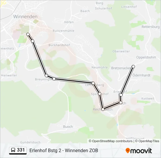 331 Bus Line Map