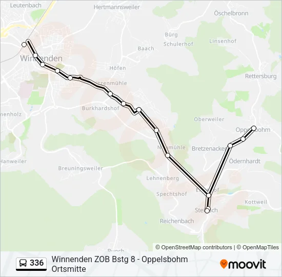336 Bus Line Map