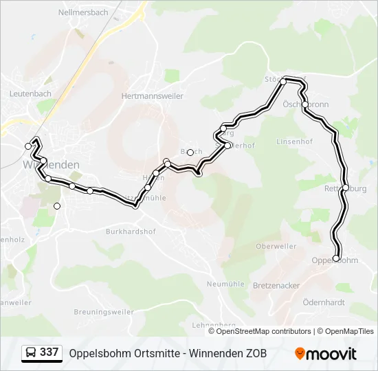 337 Bus Line Map