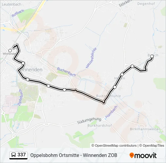 337 Bus Line Map