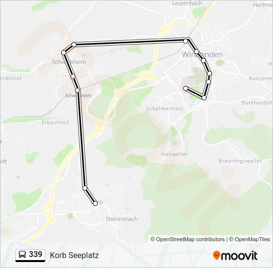 339 Bus Line Map