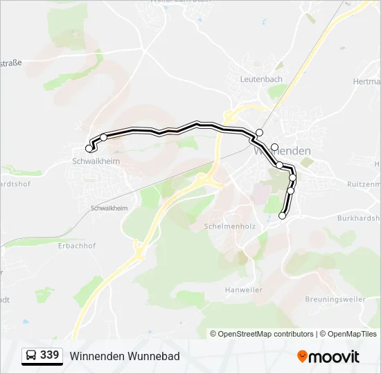 339 Bus Line Map