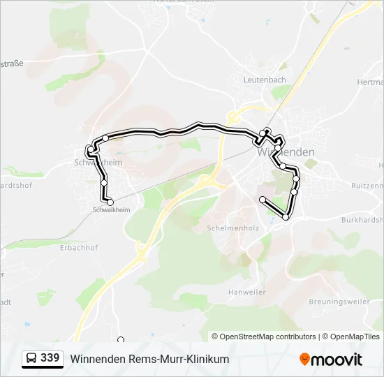 339 Bus Line Map