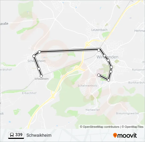 339 Bus Line Map
