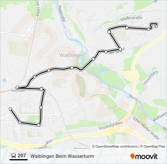 207 Bus Line Map
