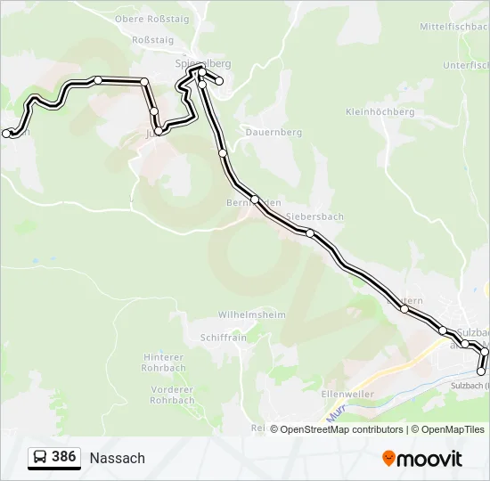 386 Bus Line Map