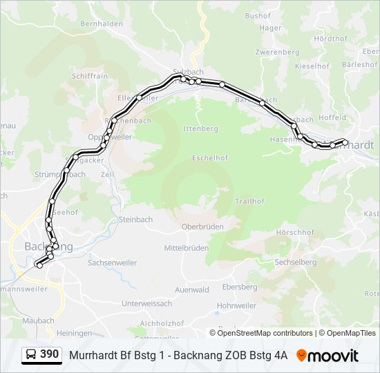 390 Route: Schedules, Stops & Maps - Murrhardt (Updated)