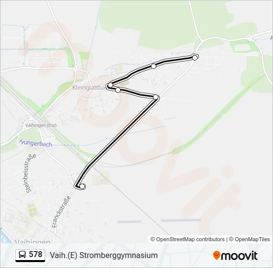578 Bus Line Map