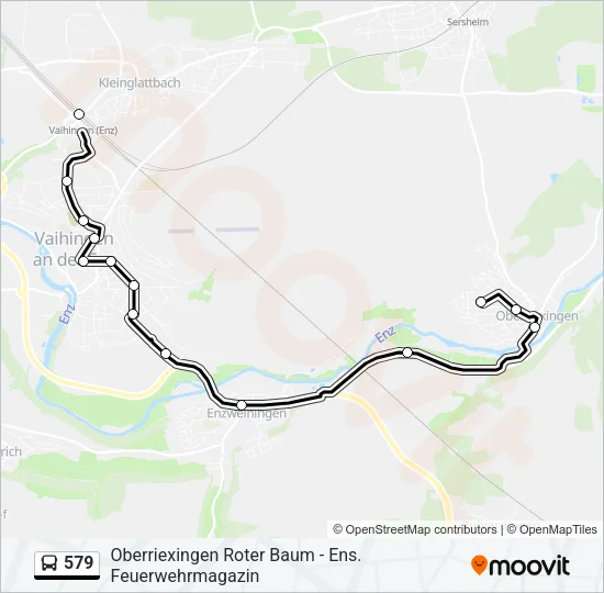 579 Bus Line Map