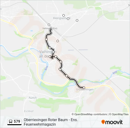 579 Bus Line Map