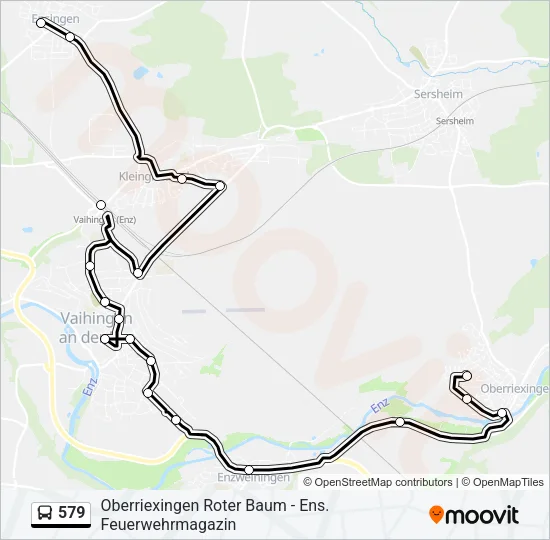 579 Bus Line Map