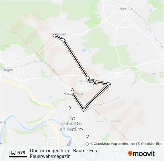579 Bus Line Map