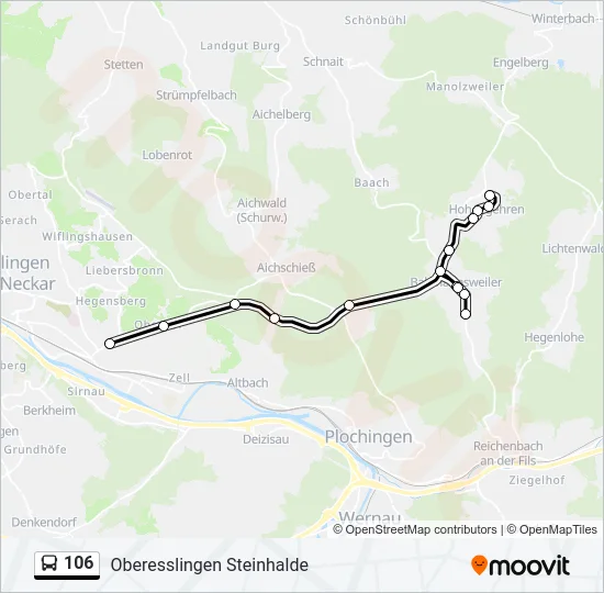 106 Bus Line Map