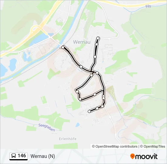 146 Bus Line Map