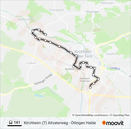 161 Bus Line Map