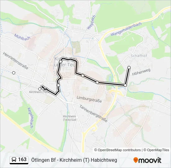 163 Bus Line Map