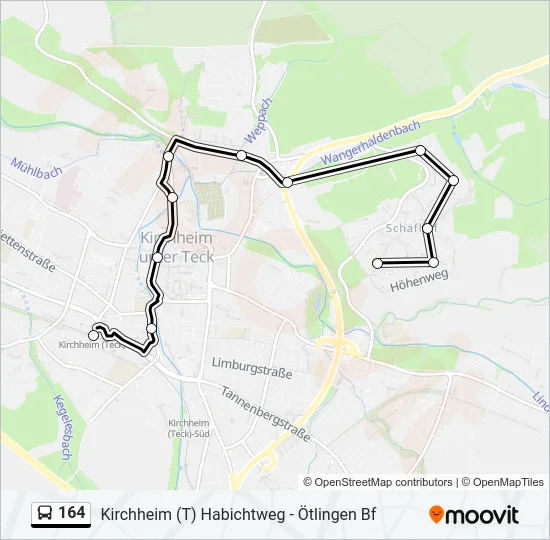 164 Bus Line Map