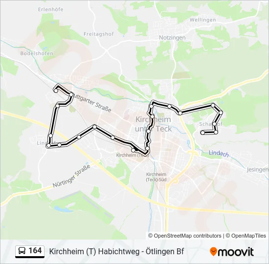 164 Bus Line Map