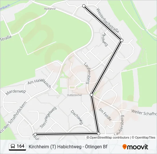 164 Bus Line Map