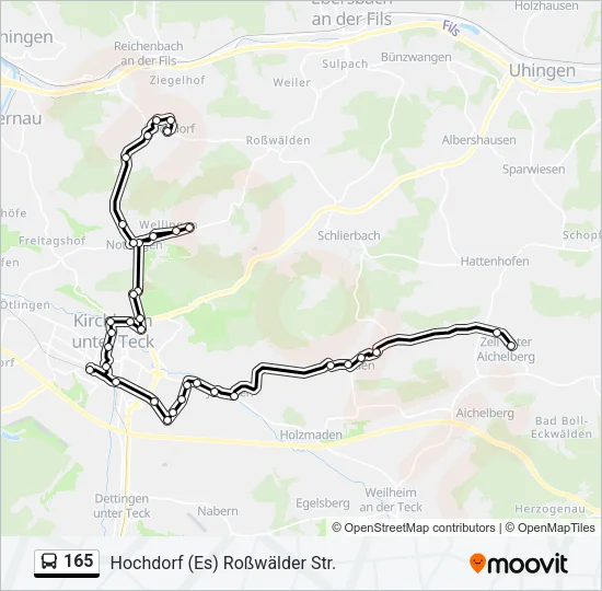 165 Bus Line Map