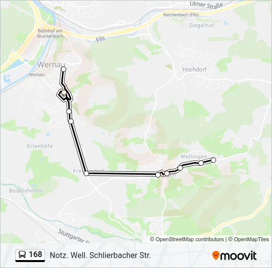 168 Bus Line Map