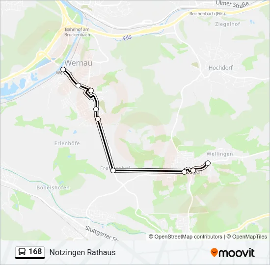 168 Bus Line Map