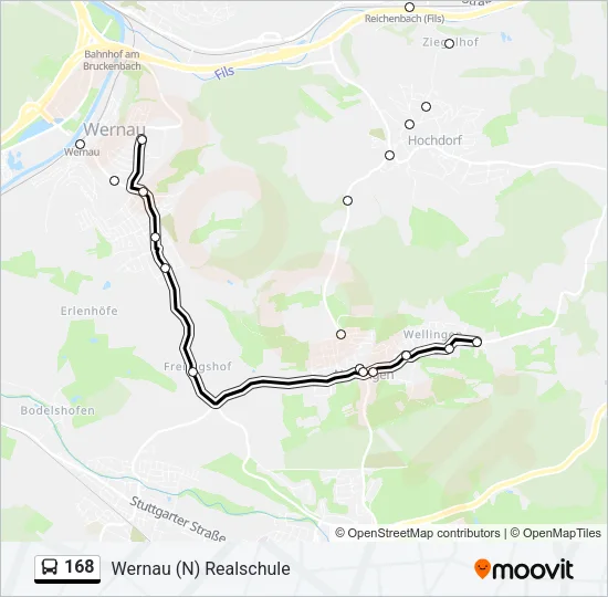 168 Bus Line Map