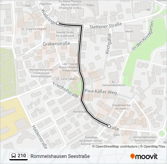 210 Bus Line Map